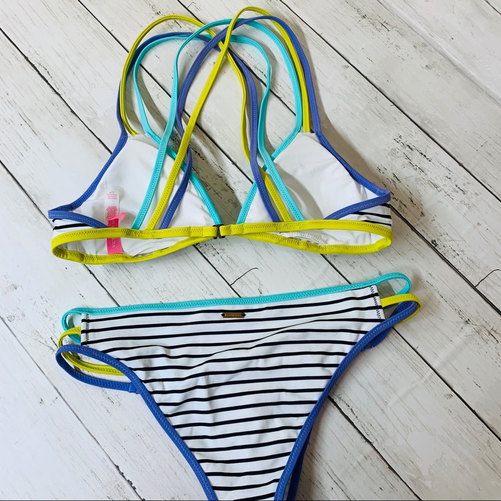 Victoria’s Secret bikini striped black white set - Picture 5 of 6